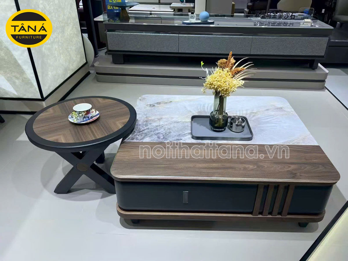 Bàn Trà Sofa Mặt Đá BT-085 Phong Cách Hiện Đại 2 mau ban tra mat da cho phong khach dep hien dai bt 085