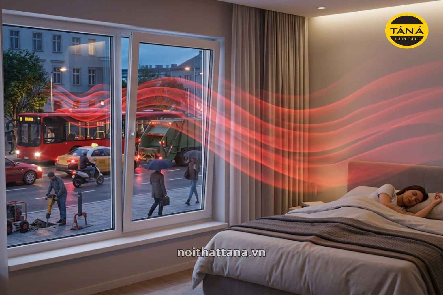 Cách Âm Phòng Ngủ Bằng Nội Thất Cho Nhà Phố, Chung Cư 1 cach am phong ngu bang noi that 1