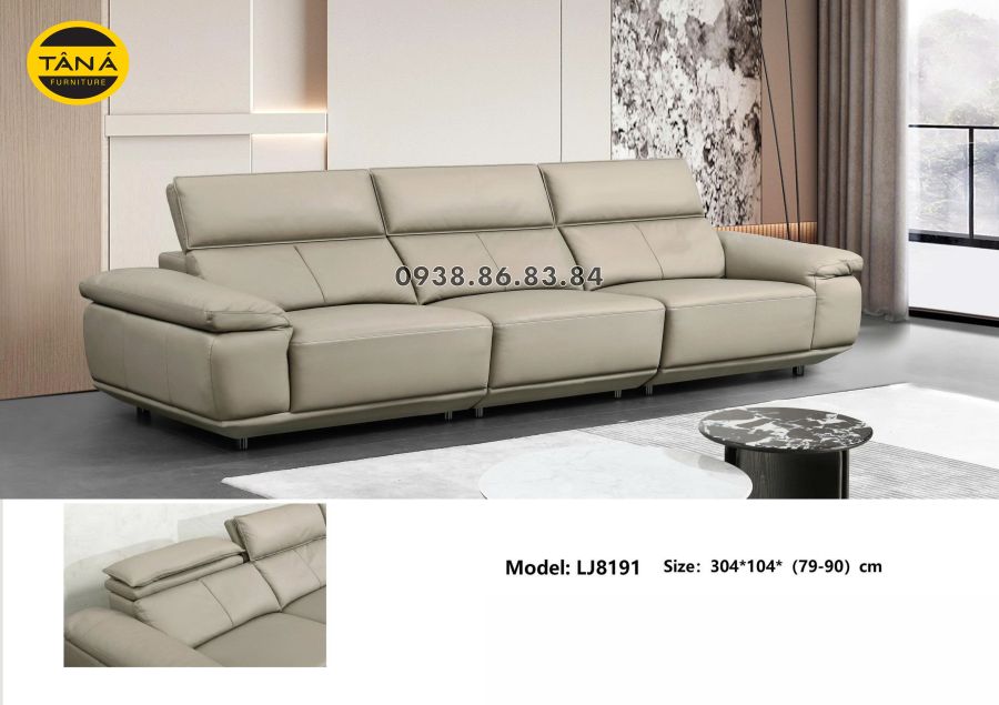 SOFA DA BÒ NHẬP KHẨU TP-LJ8191 PHONG CÁCH SANG TRỌNG 1 lj8191