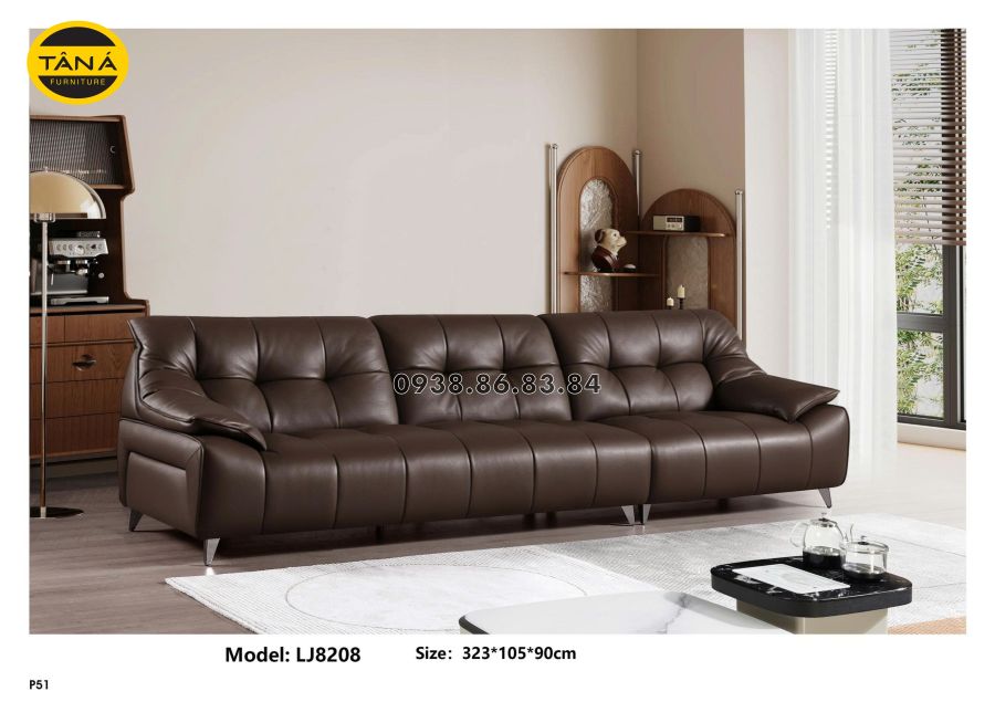 SOFA DA BÒ NHẬP KHẨU TP-LJ8208 PHONG CÁCH SANG TRỌNG 1 lj8208