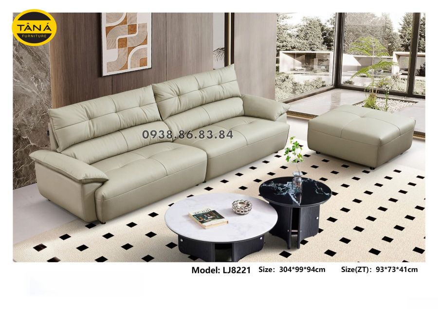 SOFA DA BÒ NHẬP KHẨU TP-LJ8221 PHONG CÁCH SANG TRỌNG 1 lj8221