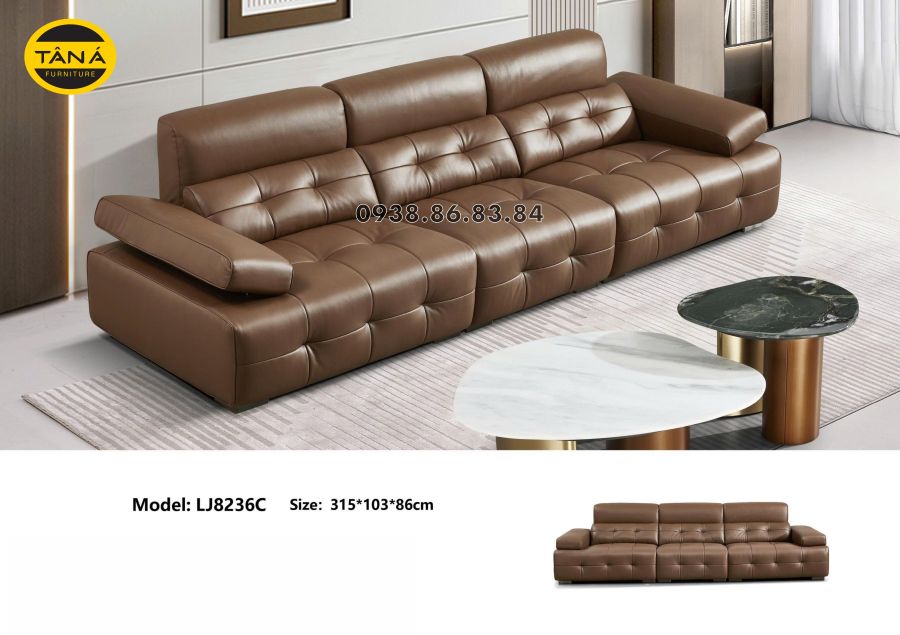 SOFA DA BÒ NHẬP KHẨU TP-LJ8236C PHONG CÁCH SANG TRỌNG 1 lj8236c