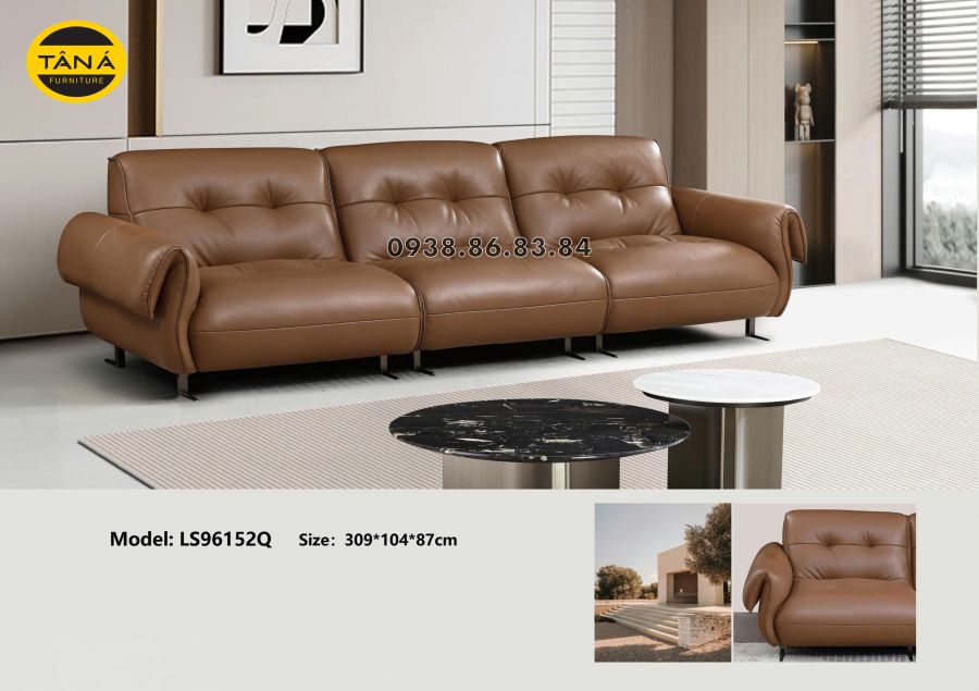 SOFA DA BÒ TOÀN PHẦN NHẬP KHẨU TP-LJ96152Q HIỆN ĐẠI 1 ls96152q