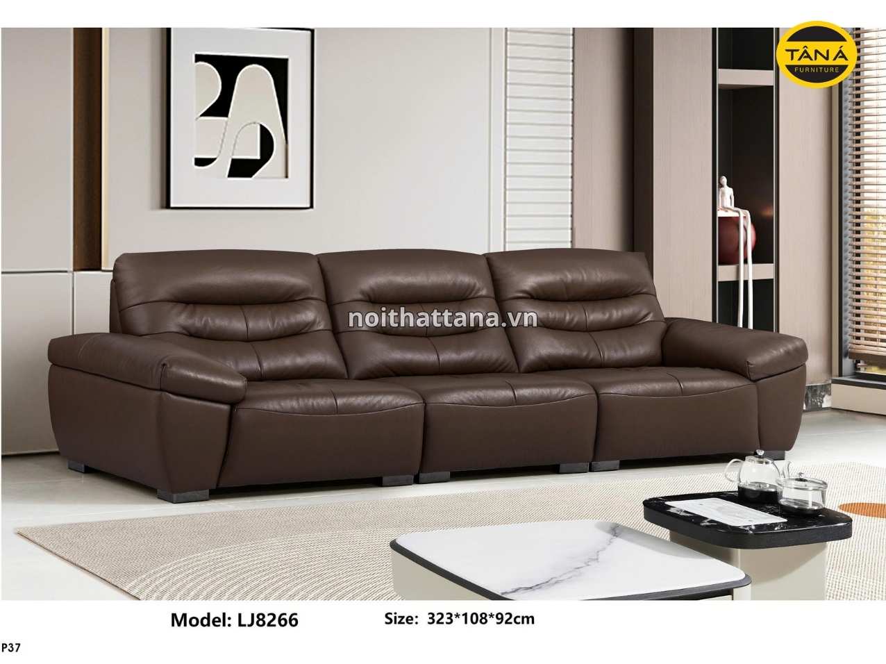 SOFA DA BÒ NHẬP KHẨU TP-LJ8266 PHONG CÁCH HIỆN ĐẠI 1 tp lj8266