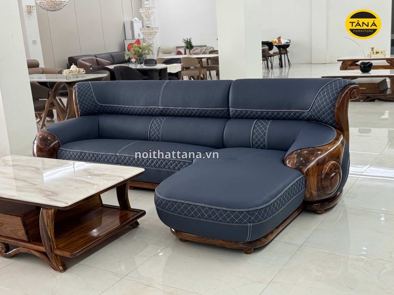 SOFA DA BÒ GỖ MUN AT-H39 NHẬP KHẨU 4 at h39 2