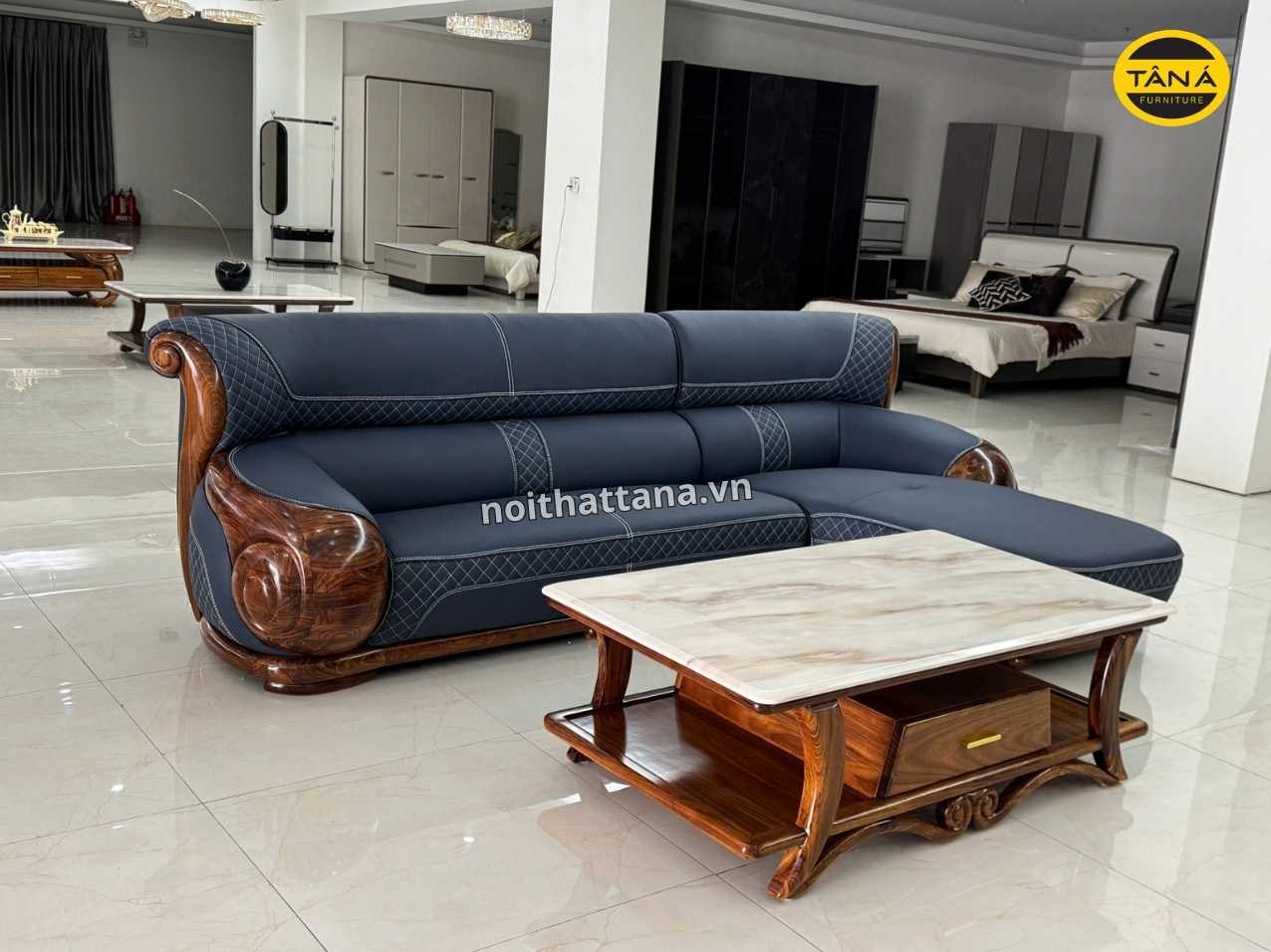 SOFA DA BÒ GỖ MUN AT-H39 NHẬP KHẨU 3 bo sofa at h39